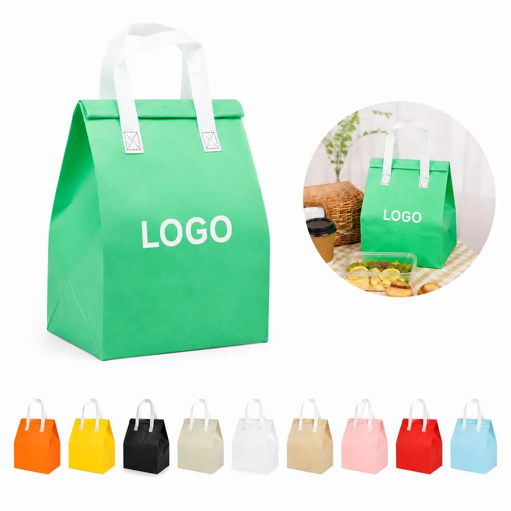 Reusable Insulated Nonwoven Lunch Bag for Meals On-the-Go