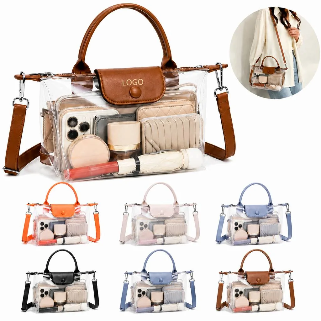 Clear PVC Waterproof Tote Bag for Beach Pool Gym Travel