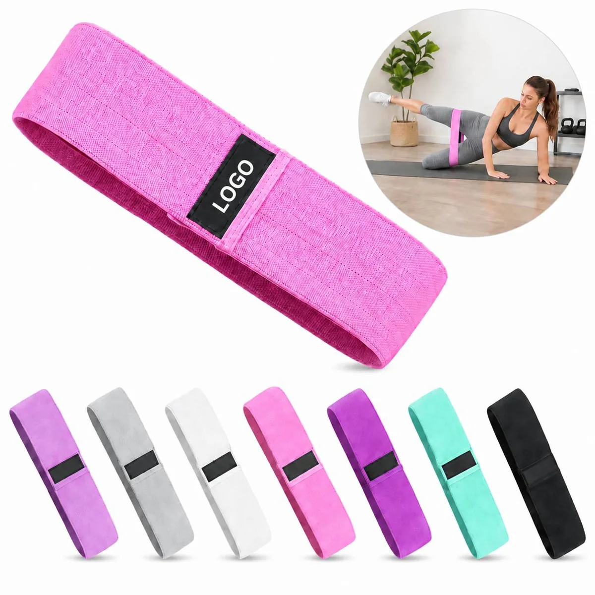 Yoga Resistance Loop Band for Legs Glutes Core Strength