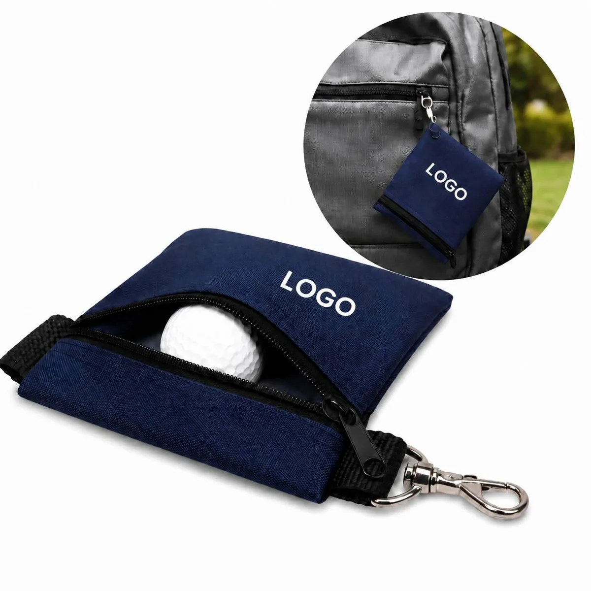Golf Tee Pouch with Multi-Compartment Storage for Everyday Use
