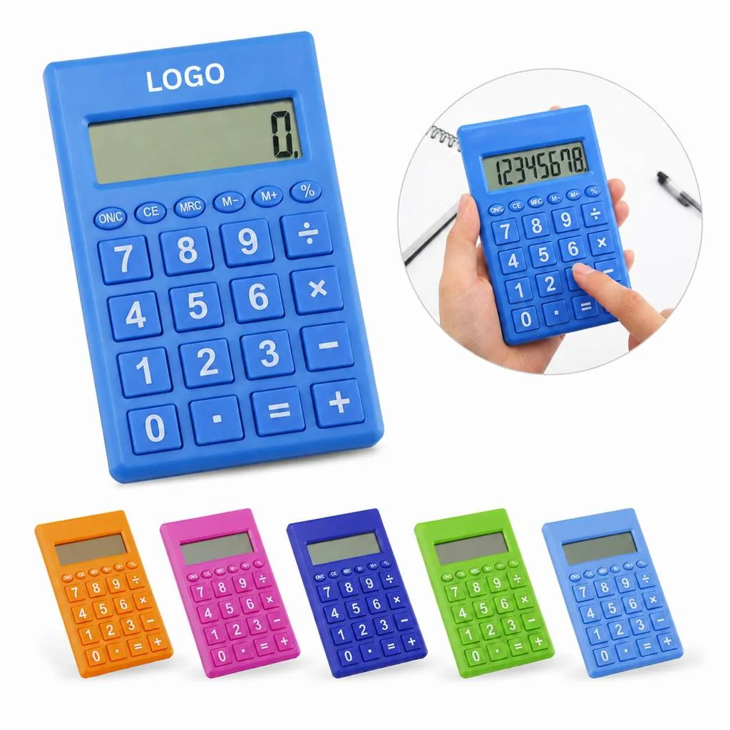 Slim Flat Palm Calculator with Clear Digital Display