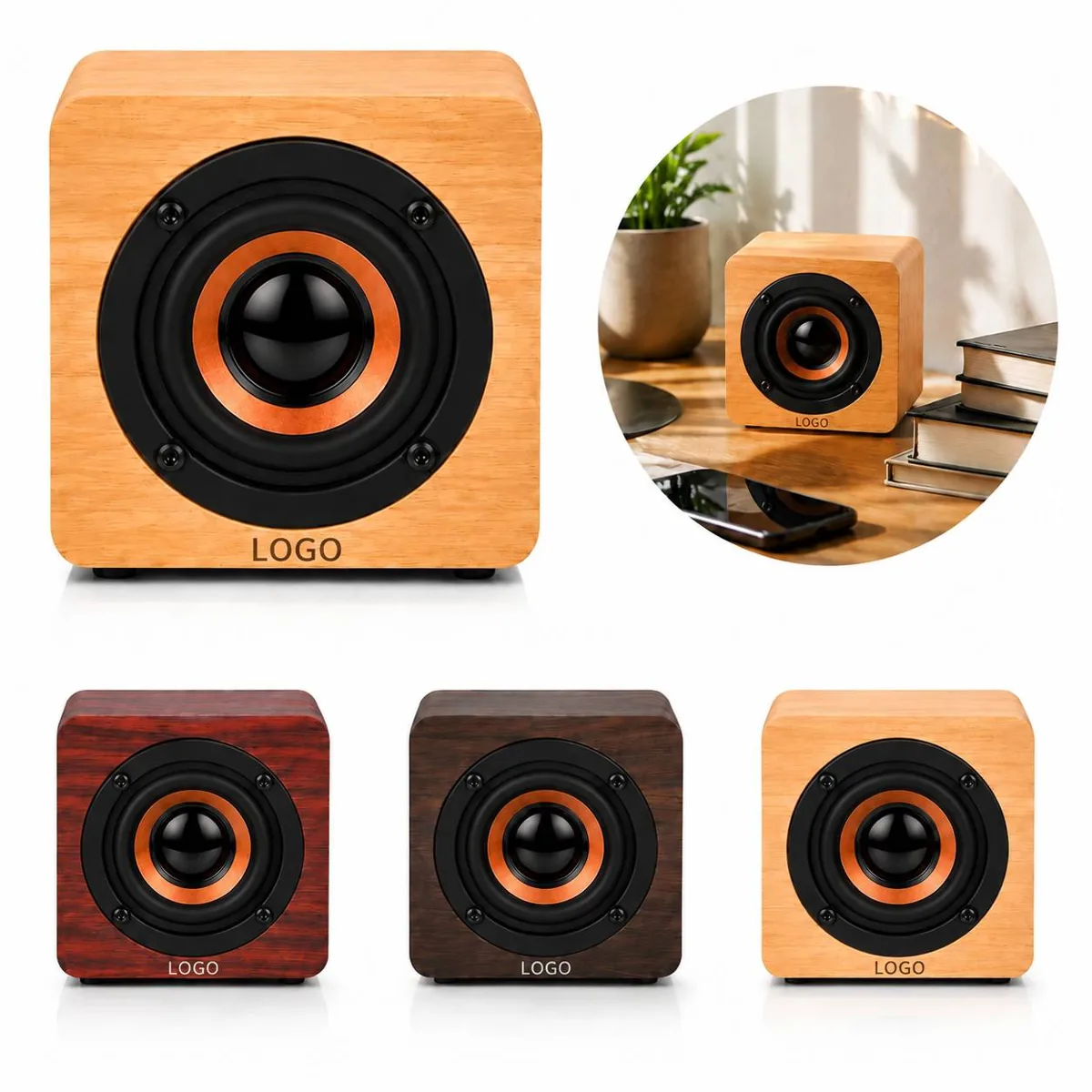 Wooden Retro Wireless Speaker with Vintage Style