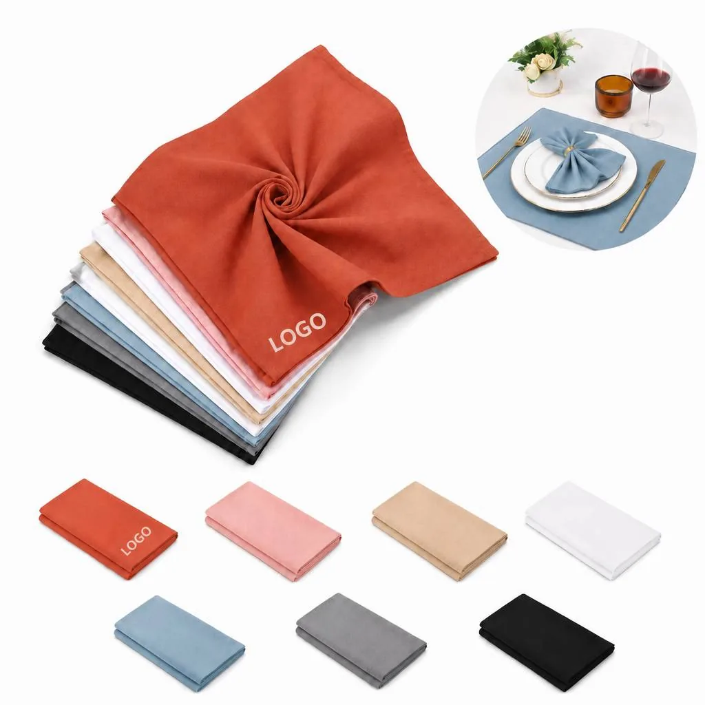 Reusable Multicolor Cotton Dinner Napkins, Fade-Resistant