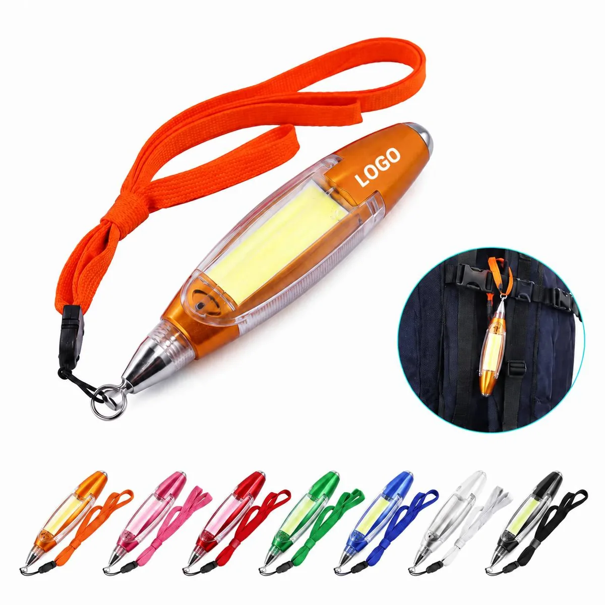 LED Lanyard Sticky Note Pen with Light