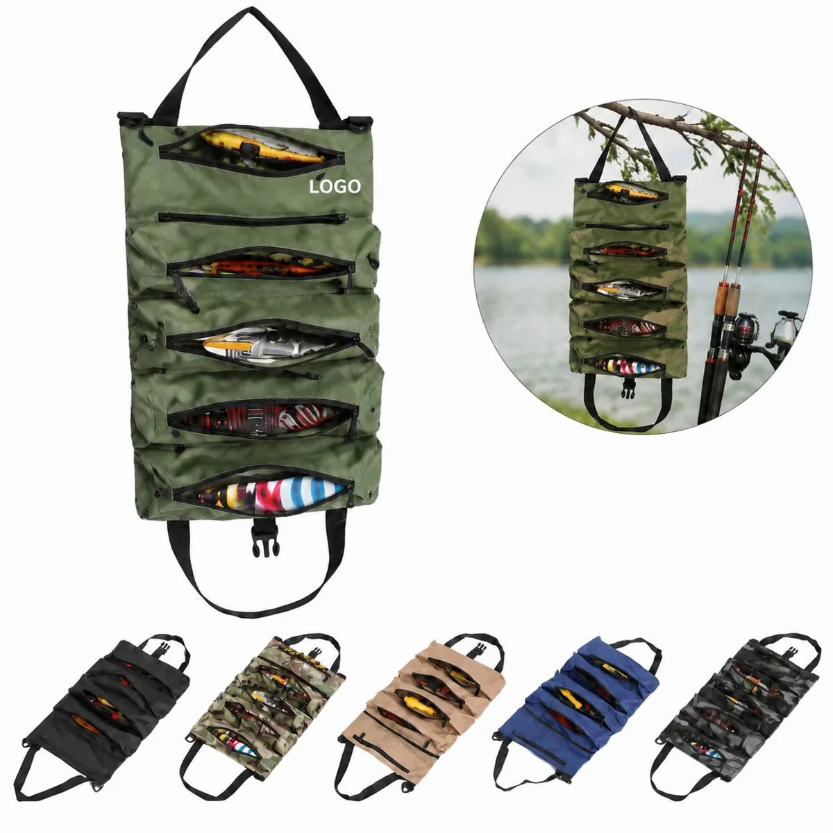Roll Up Tool Bag with 4 Large Pockets