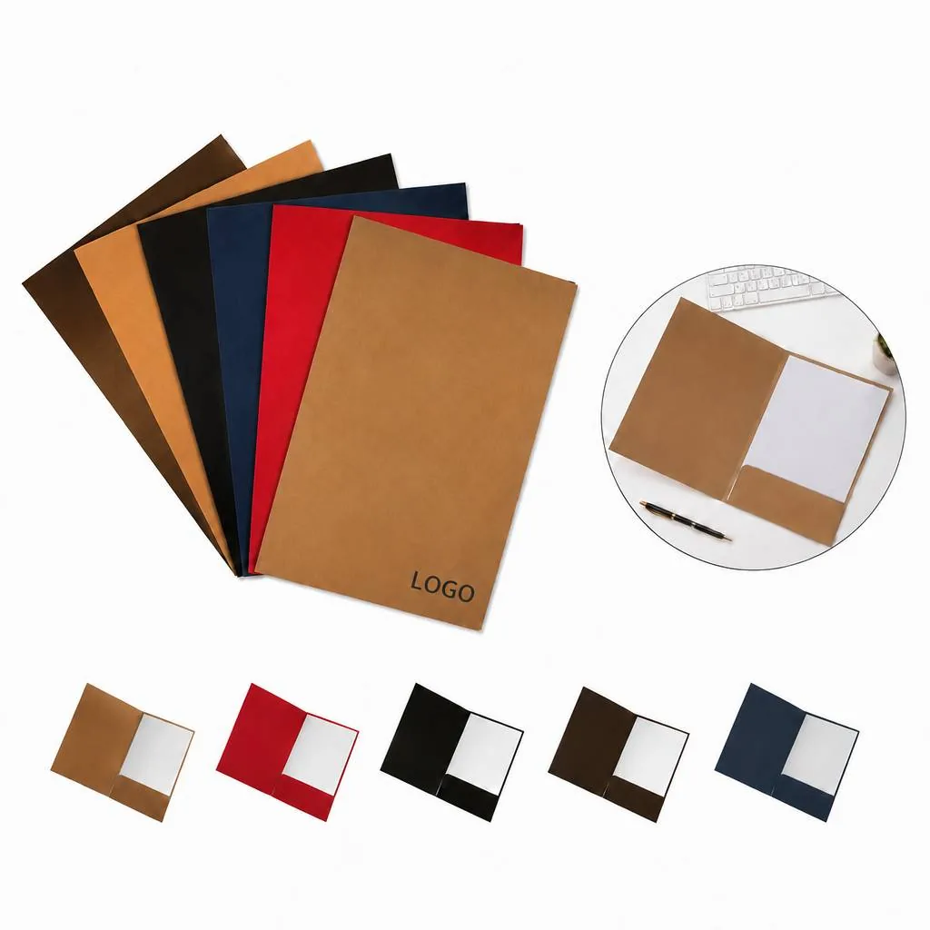 Clear Front Single-Pocket Presentation Folder for Paper