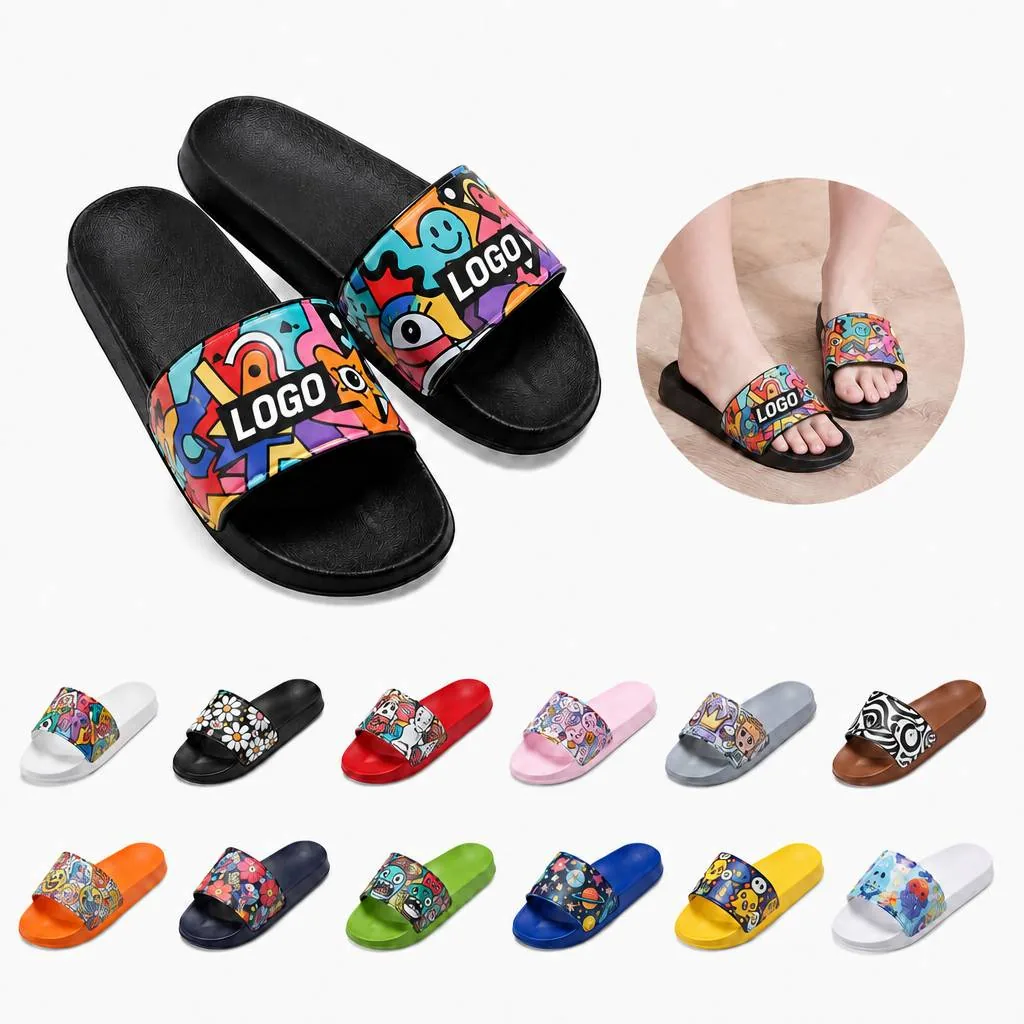 Quick-Dry PVC Pool Slides Non-Slip Water Sandals