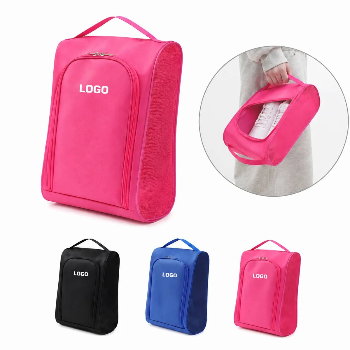 Breathable Travel Shoe Bag for Sneakers, Sandals & Flats