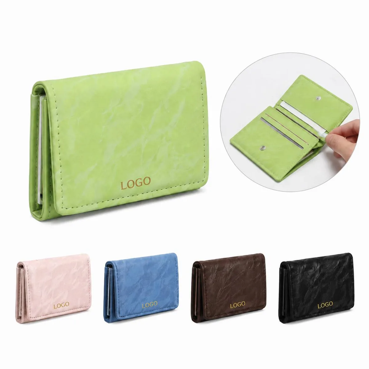 Macaron Wave Pattern Coin Purse for Students, Compact