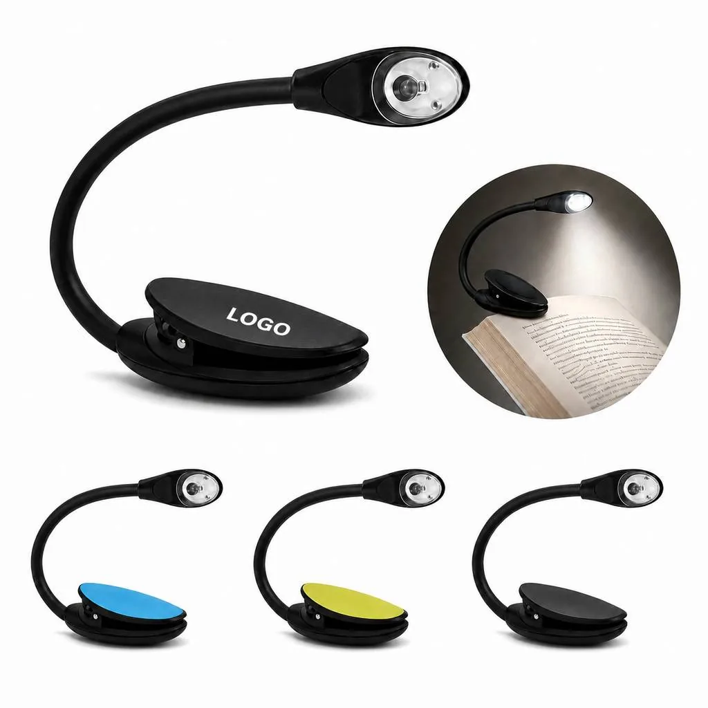 Rechargeable Flexible Clip-On LED Book Light for Night