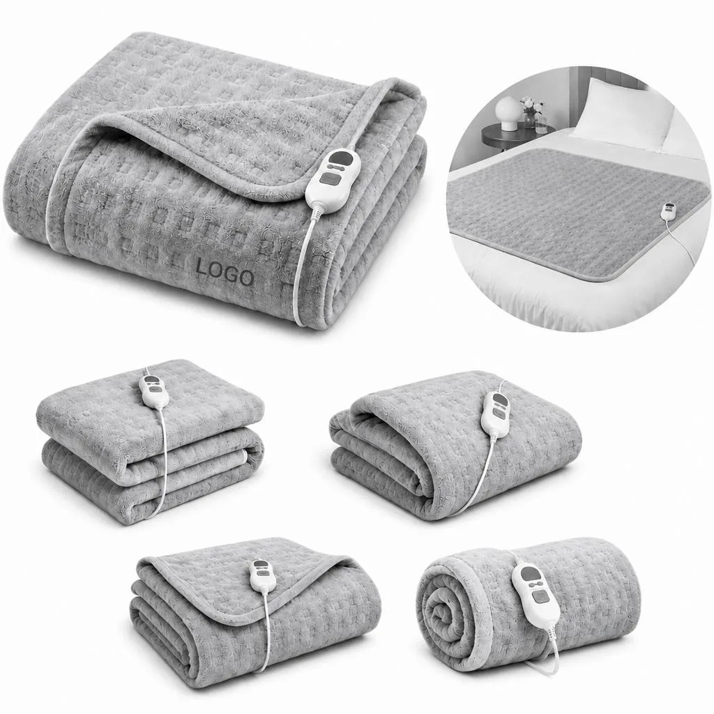 Super-Soft Flannel Electric Blanket with Adjustable Heat