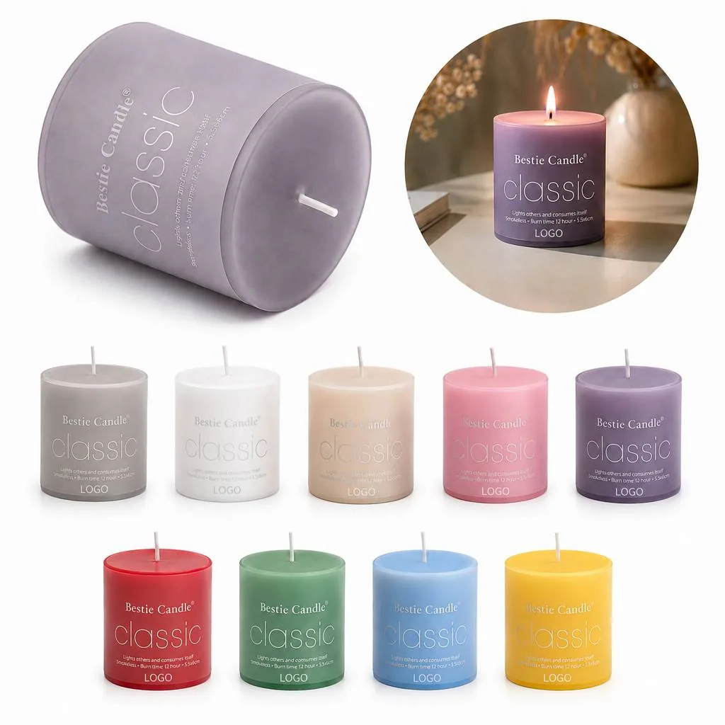 Scented Paraffin Candle, Cylindrical Hour Burn, Warm