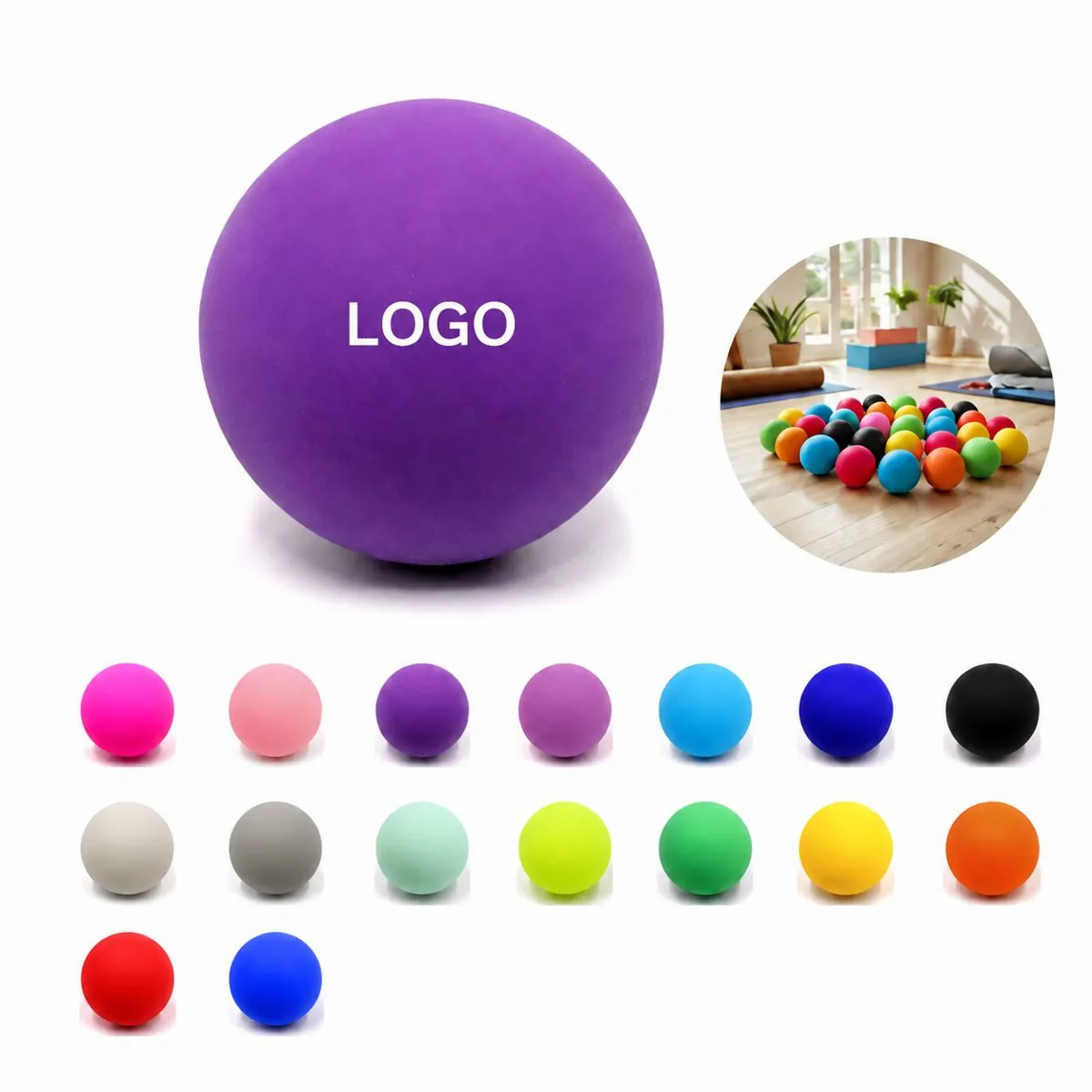 Eco Silicone Massage Ball for Muscle Recovery, Portable