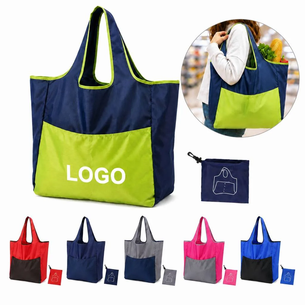 Foldable Large Tote Bag with Reinforced Handles,