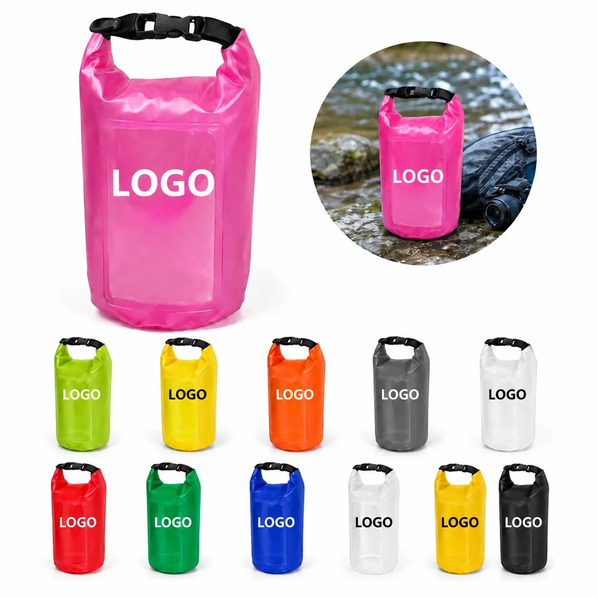 2.5L Floating Dry Bag with transparent panel