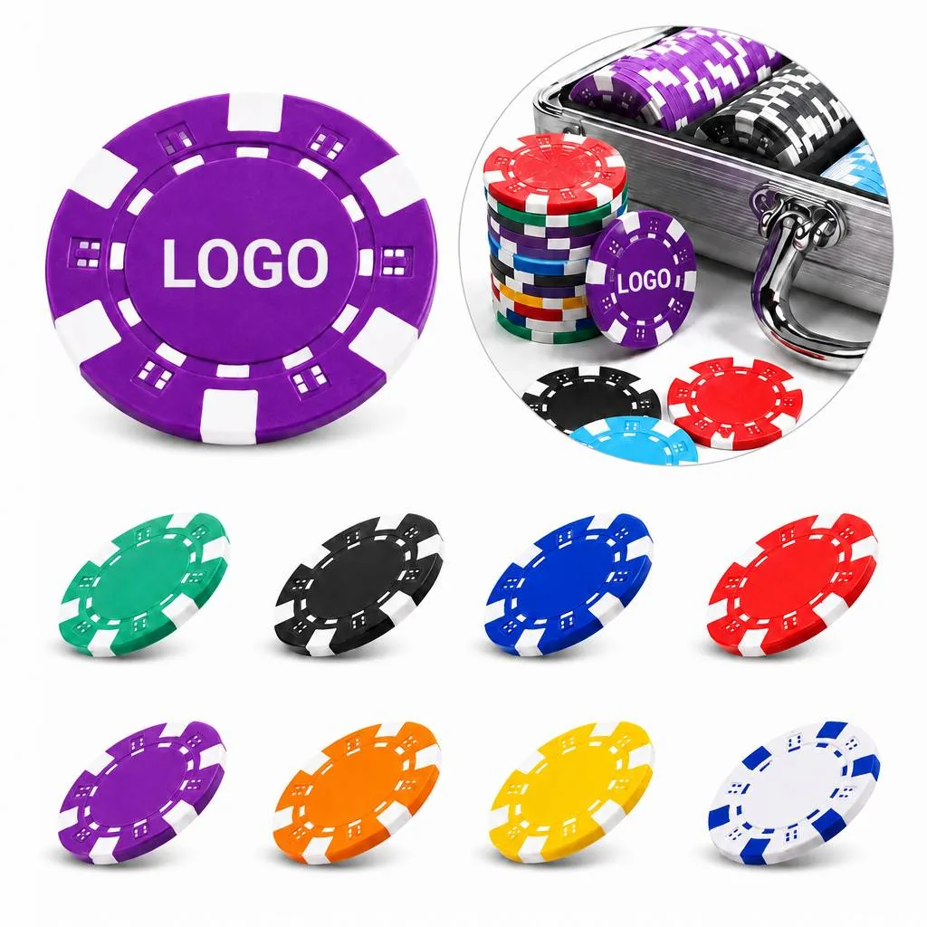 100-Pack Custom Dice Poker Chips Clay Casino Style