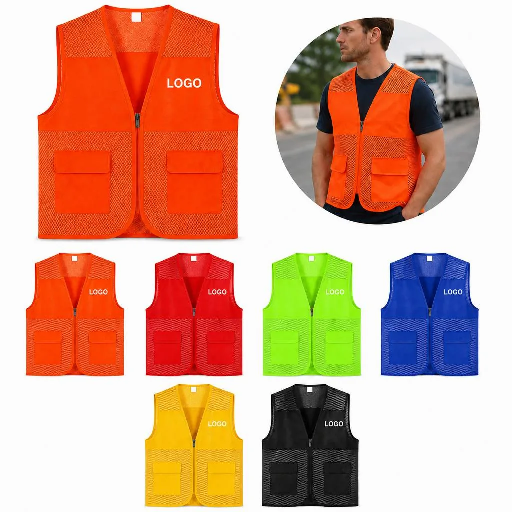 Breathable Mesh Volunteer Activity Vest with Pockets