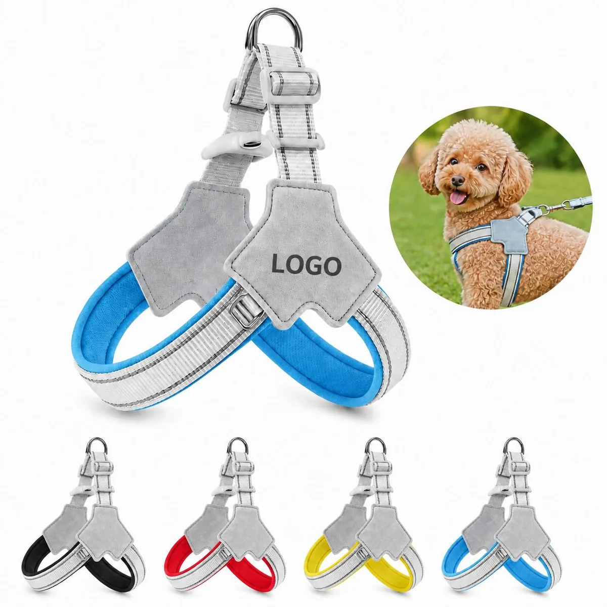 No Pull Dog Harness with Reflective Strips