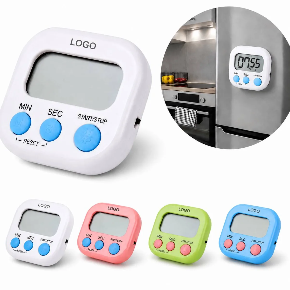 Large Screen Digital Timer with Magnetic Back and More