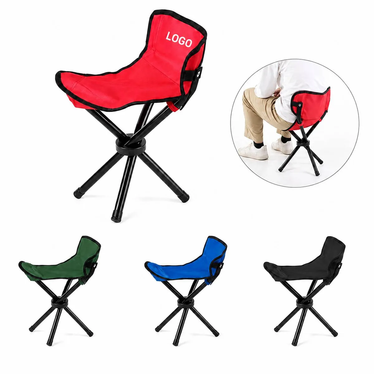 Ultralight Foldable Tripod Camping Chair for Outdoor Travel