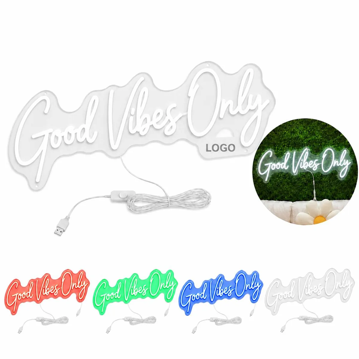 Customizable LED Neon Sign for Wall Decor with Added Functionality
