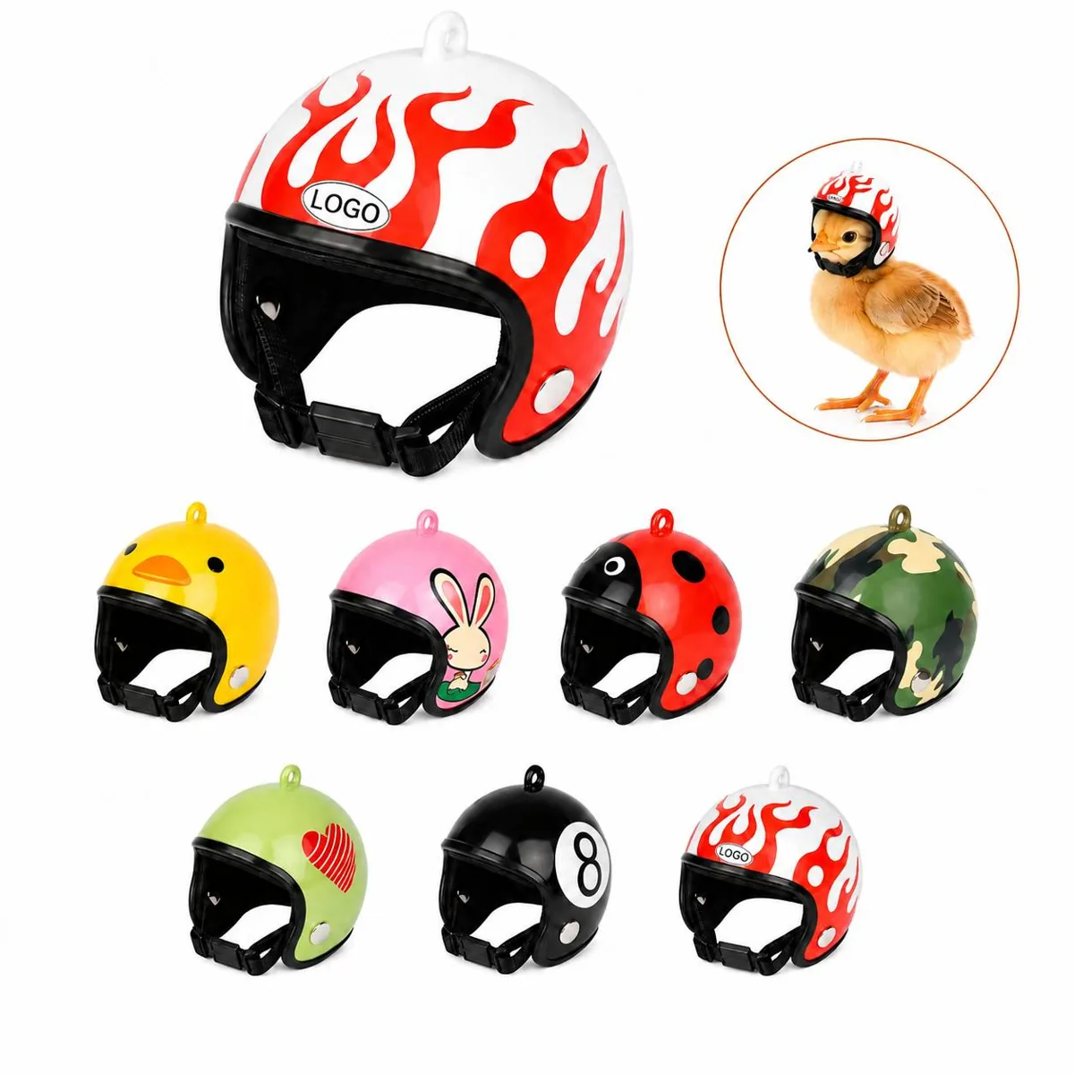 Adjustable Pet Bird Helmet for Chicken Parrot Costume