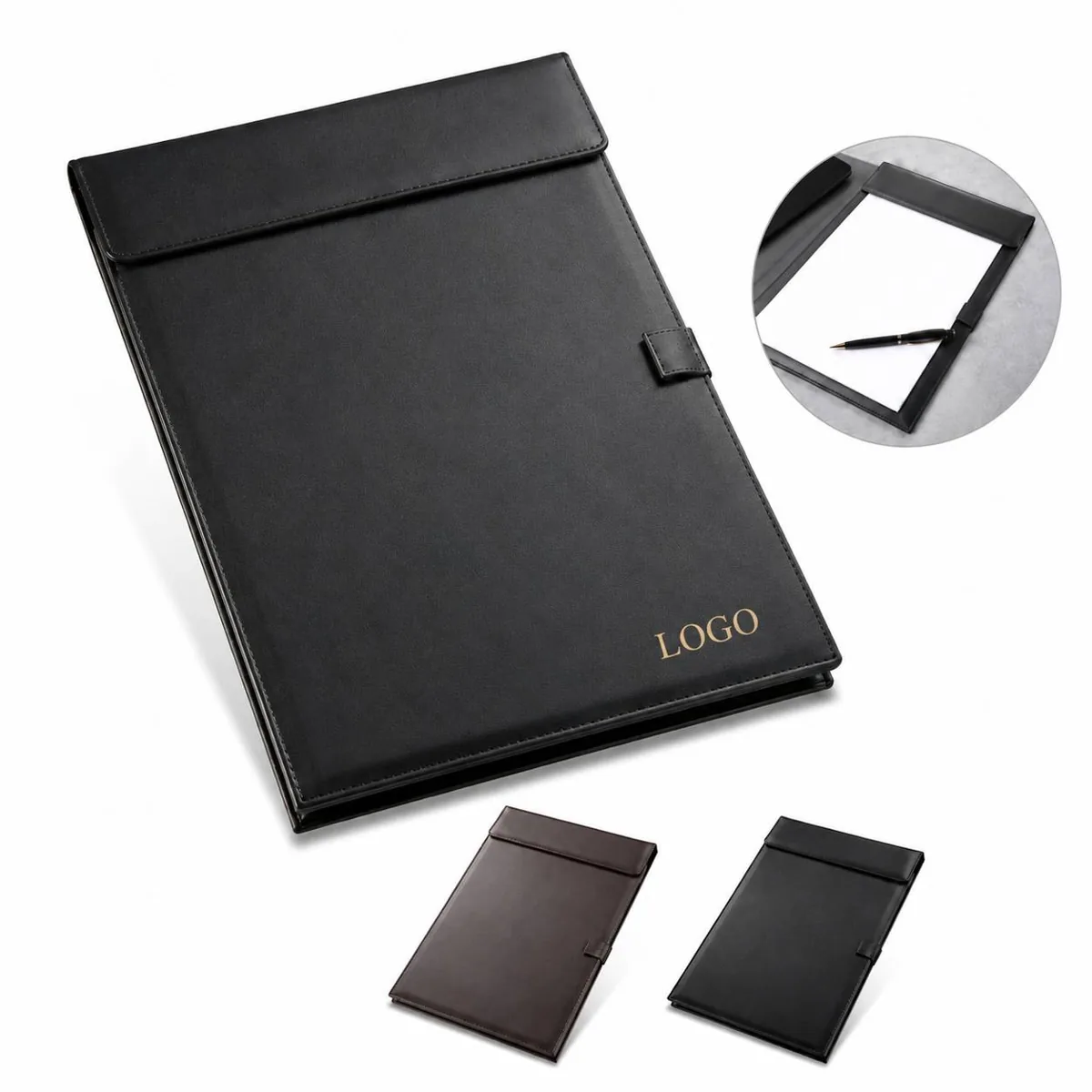 PU Leather Magnetic Executive Notebook, A4 Writing Pad