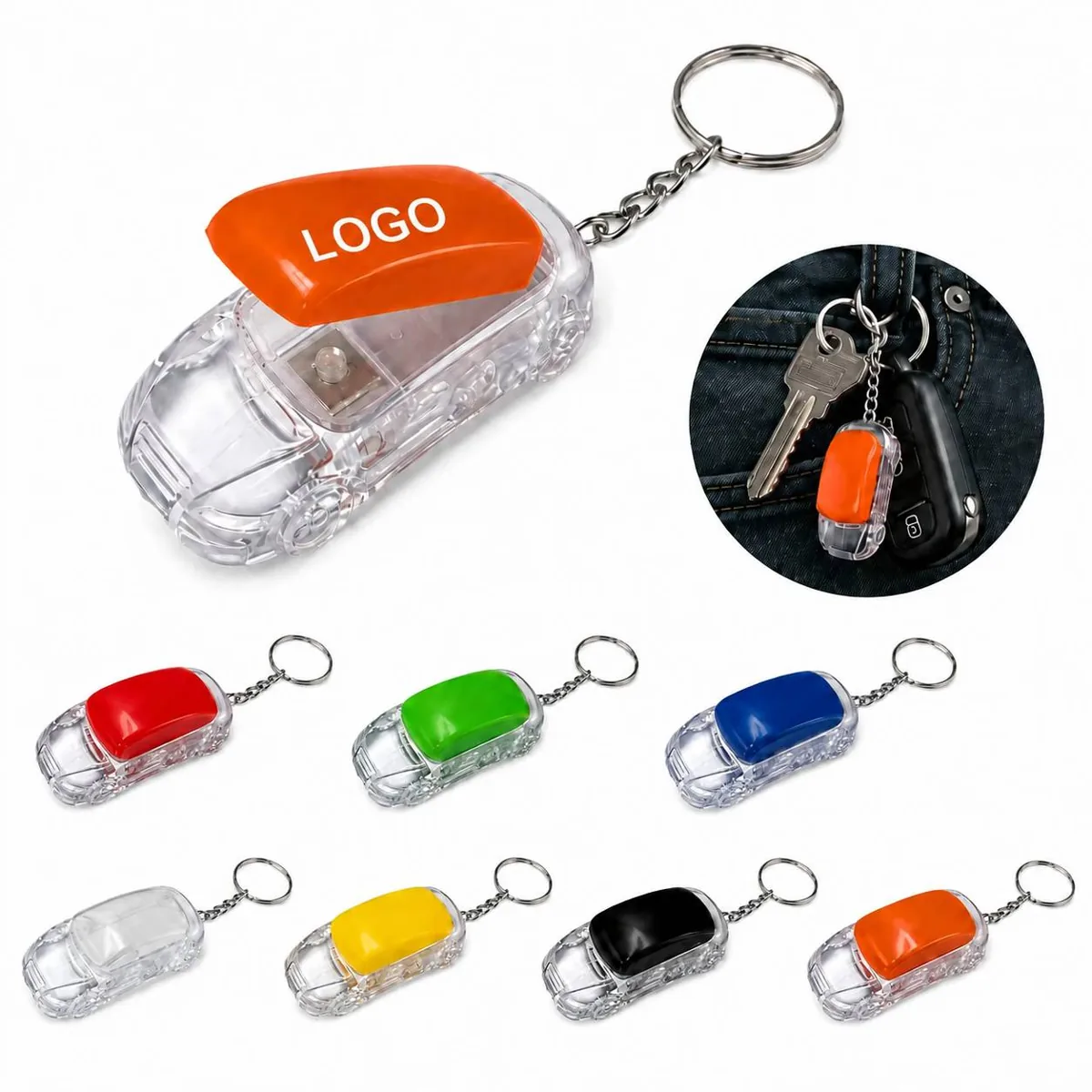 LED Flashing Keychain with Bright Light for Easy Key Finding