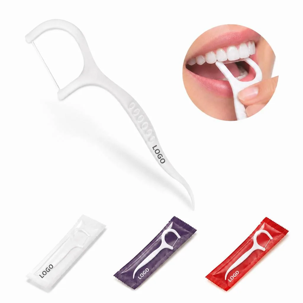 Customizable Individually Packaged Dental Floss Sticks for Everyday Use