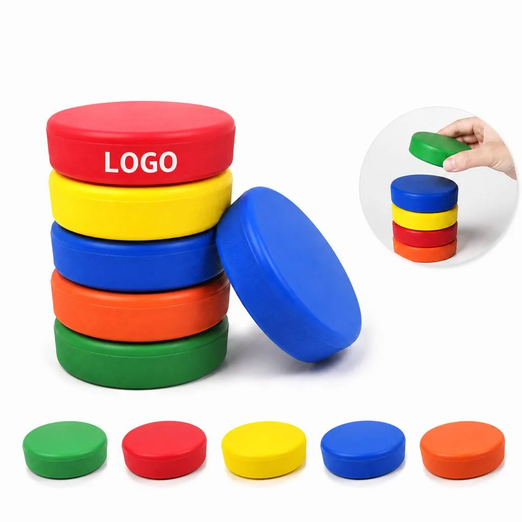 Foam Hockey Puck Stress Reliever for Hand Exercise