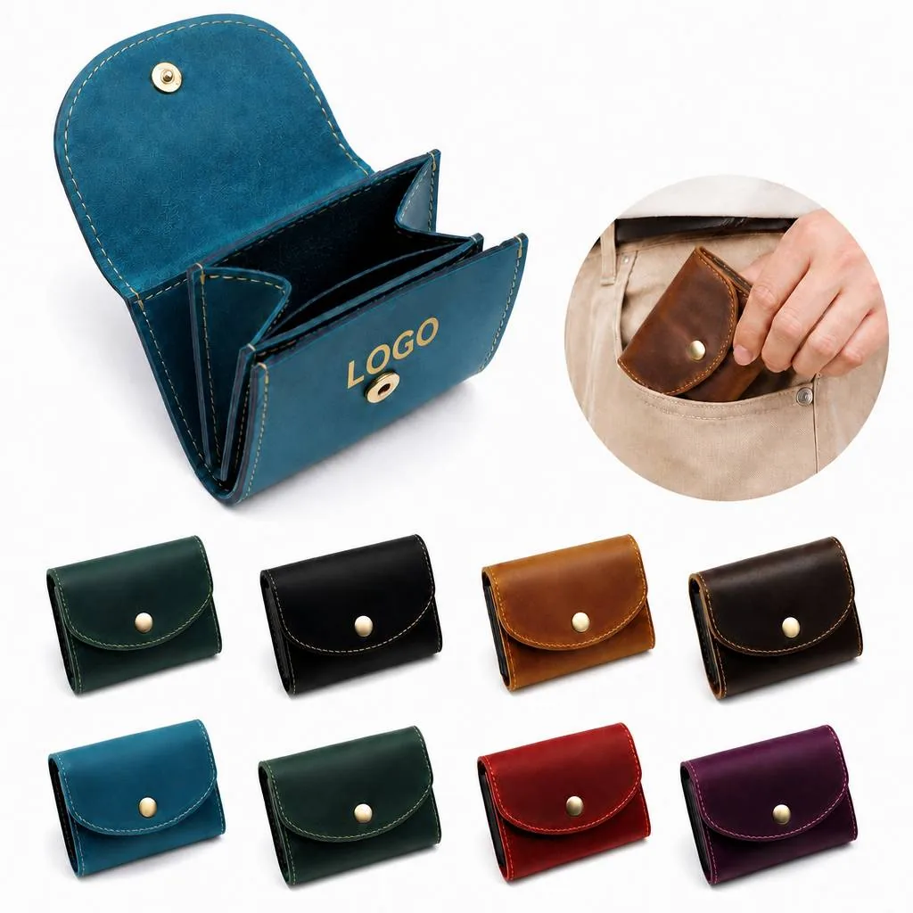 Genuine Cowhide Leather Accordion Card Holder with Added Functionality