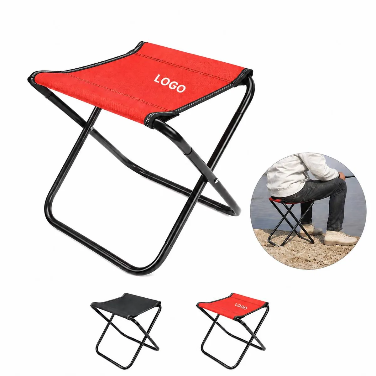 Portable Folding Stool Lightweight Compact Seat for Camping