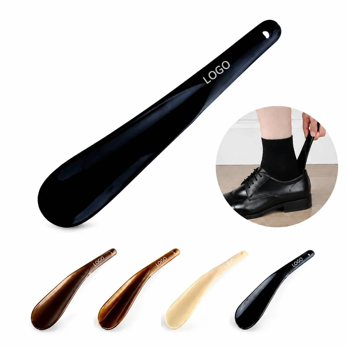 Portable PP Long Shoe Horn for Effortless Dressing