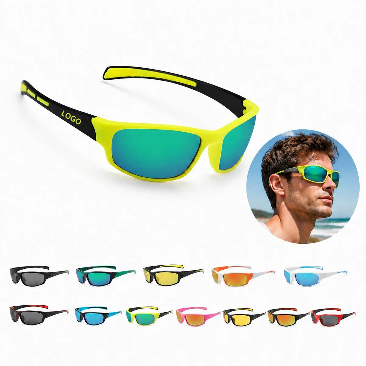 Polarized Sport Sunglasses for Motorcycle Driving UV400