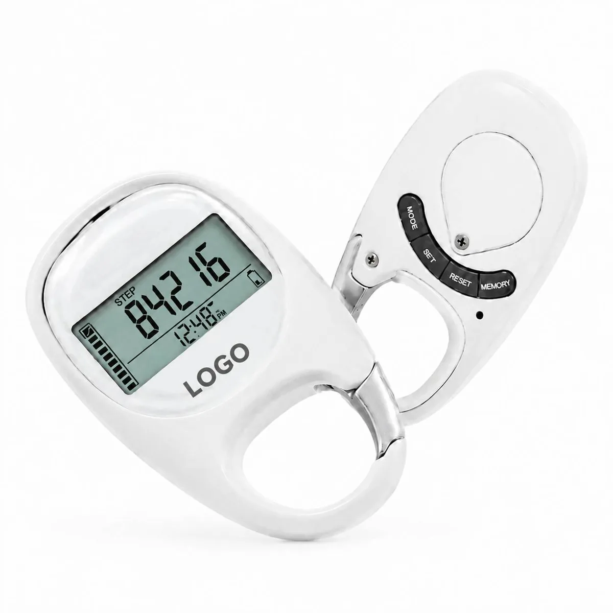 3D Pedometer with Clip - 7 Day Step, Distance & Calorie