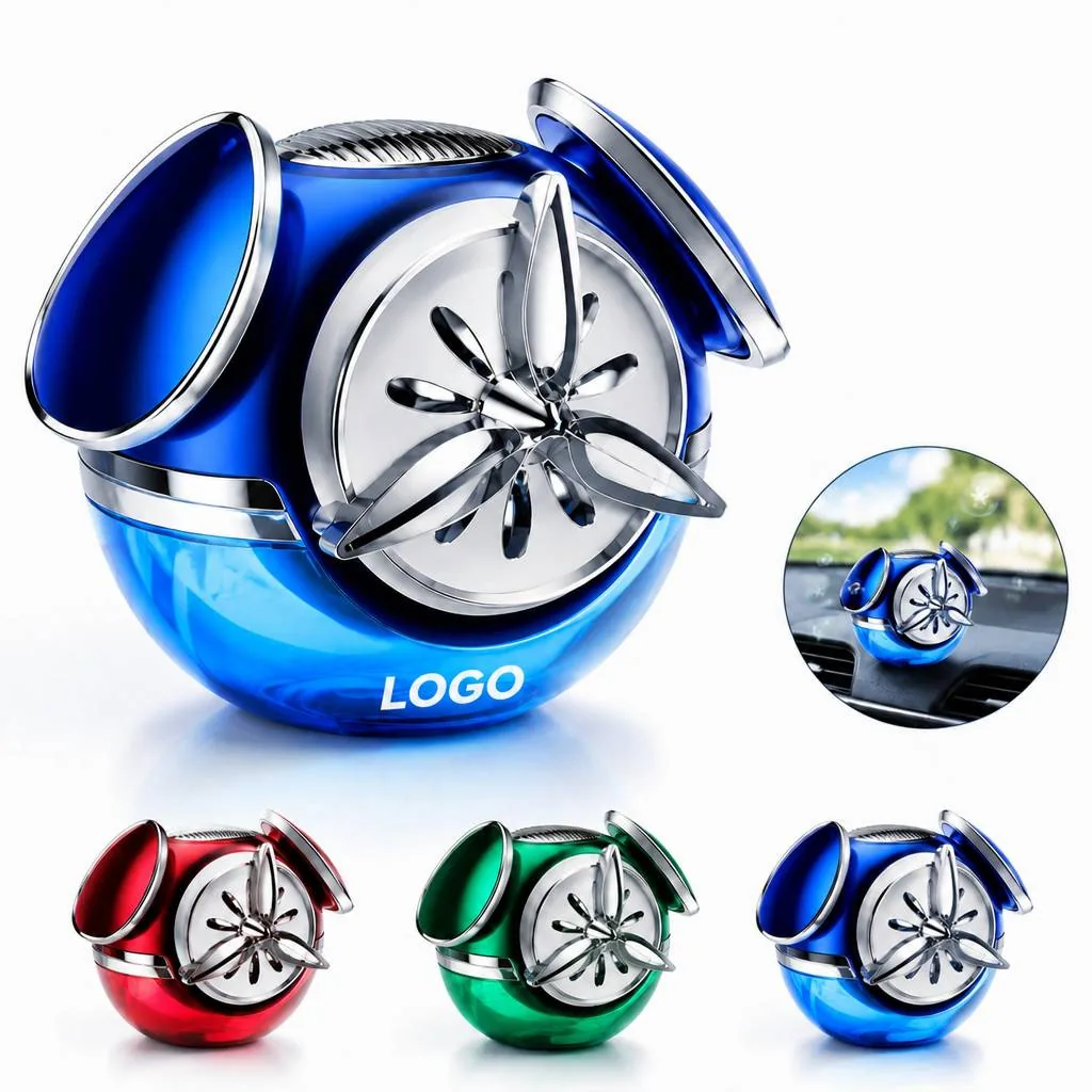 Solar Powered Car Air Freshener with Auto Fan Rotation