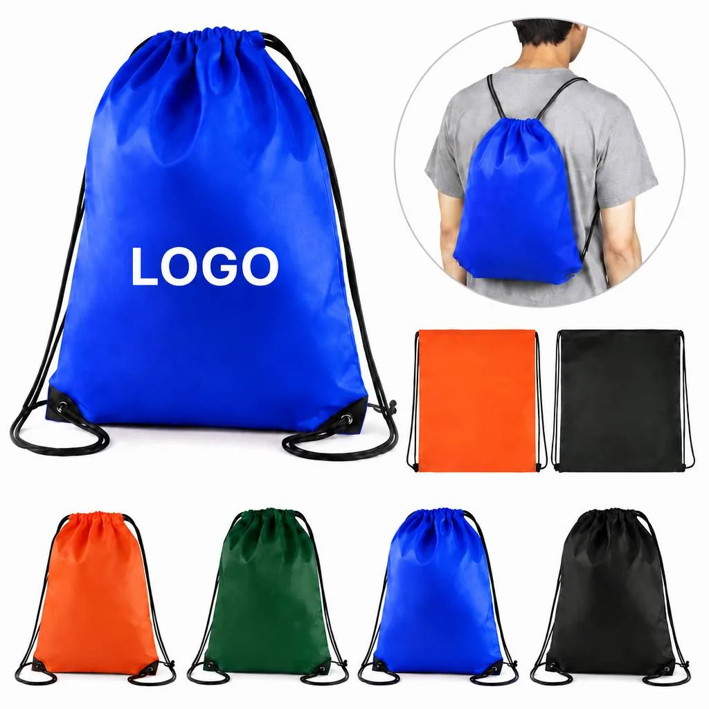 Polyester Drawstring Backpack with Cinch Closure