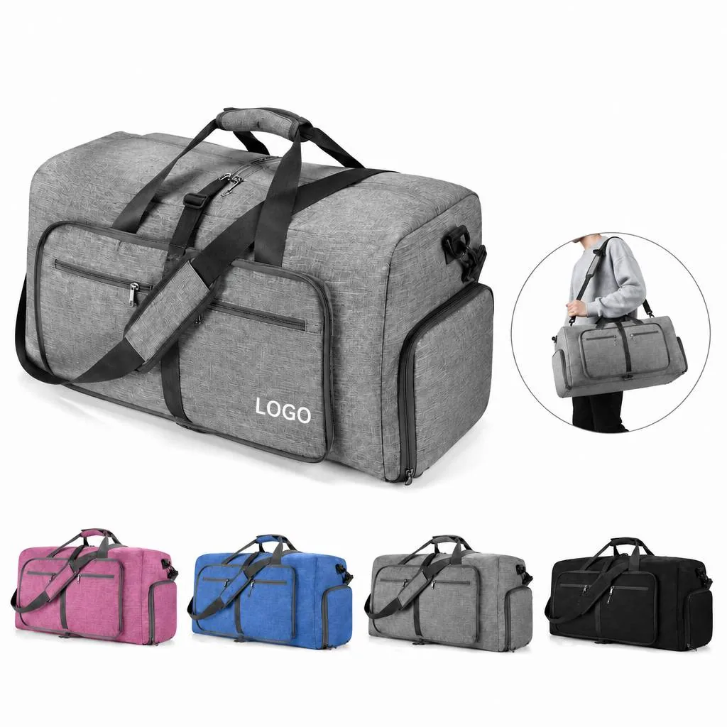 Foldable Travel Duffel Bag with Shoe Compartment