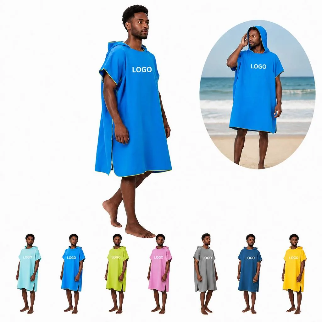 Quick-Dry Microfiber Hooded Changing Robe for Beach