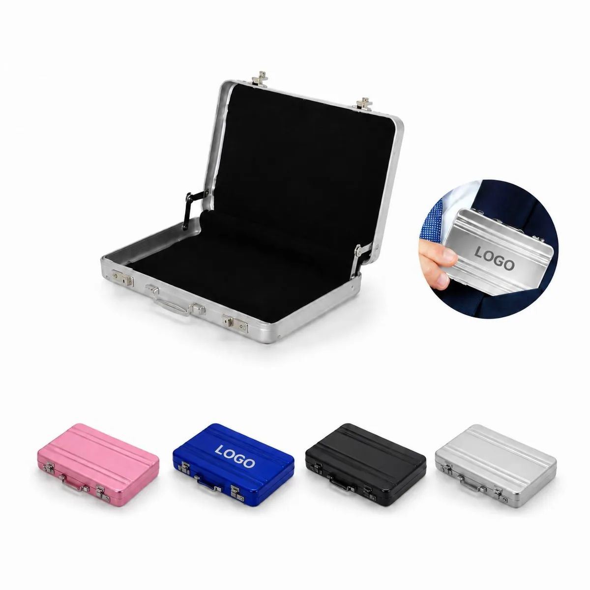 Mini Briefcase Business Card Case with Durable Slim Design