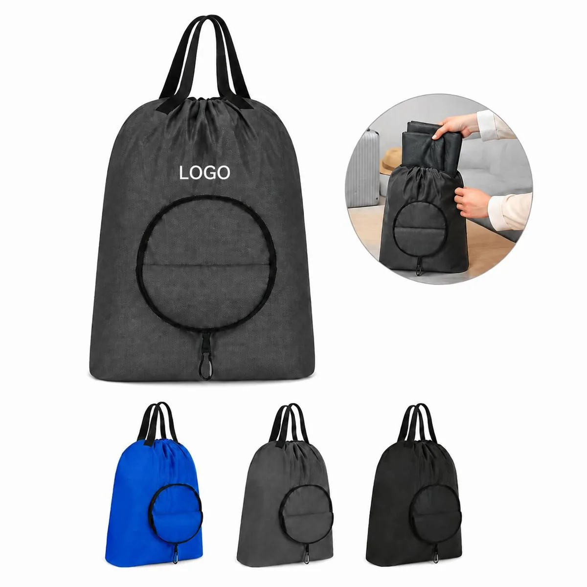 Foldable Mesh Laundry Bag with Secure Zipper for Travel &