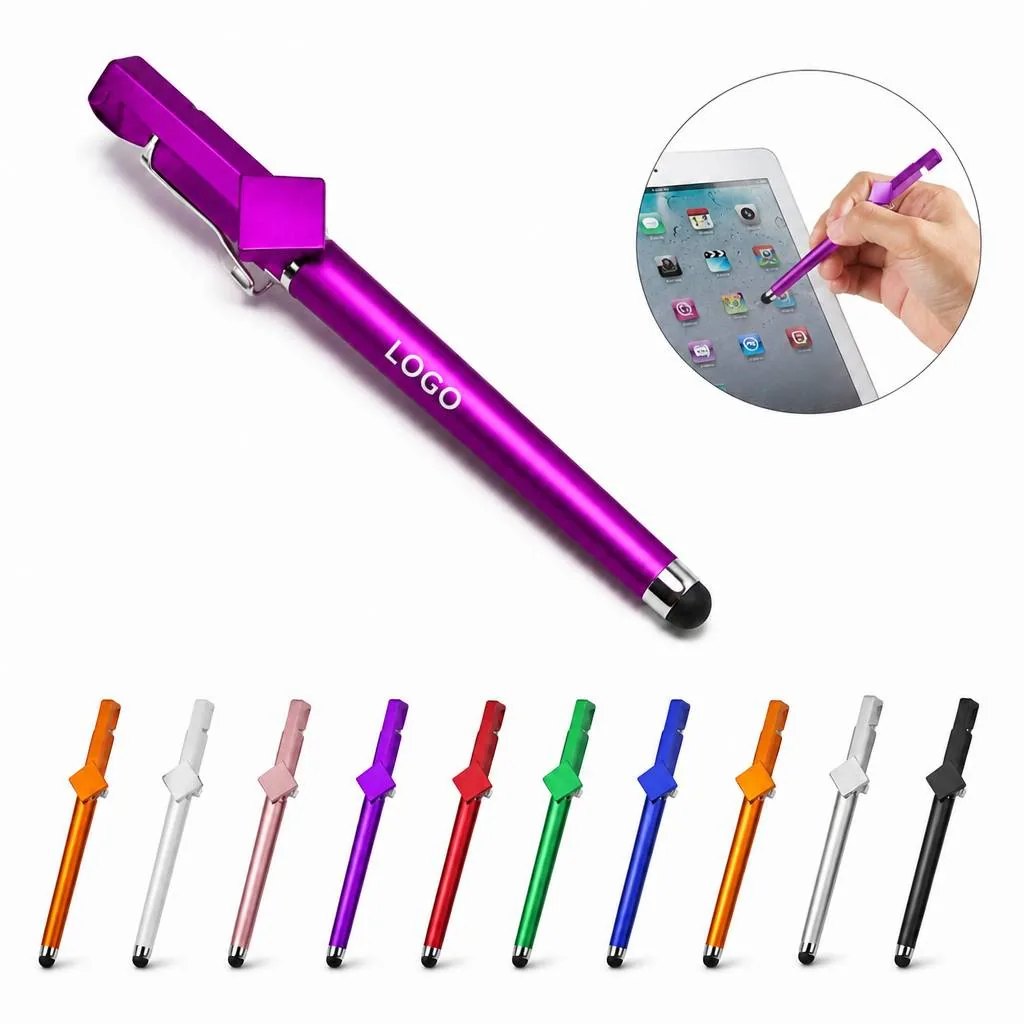 3-in-1 Phone Holder Stylus Pen with 2D Code Scanner