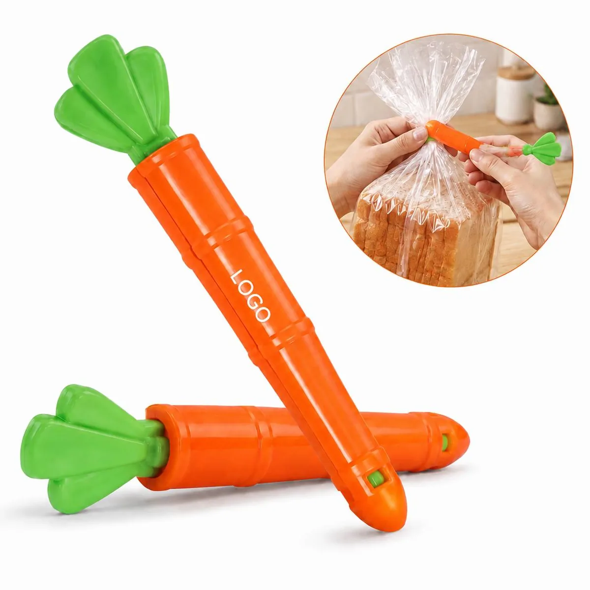 Magnetic Carrot Sealing Clips Set with Storage Box,