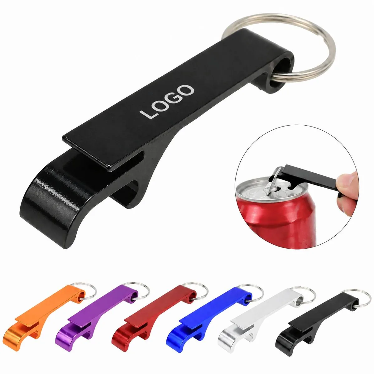 Durable Metal Keychain Bottle Opener with Lever Grip