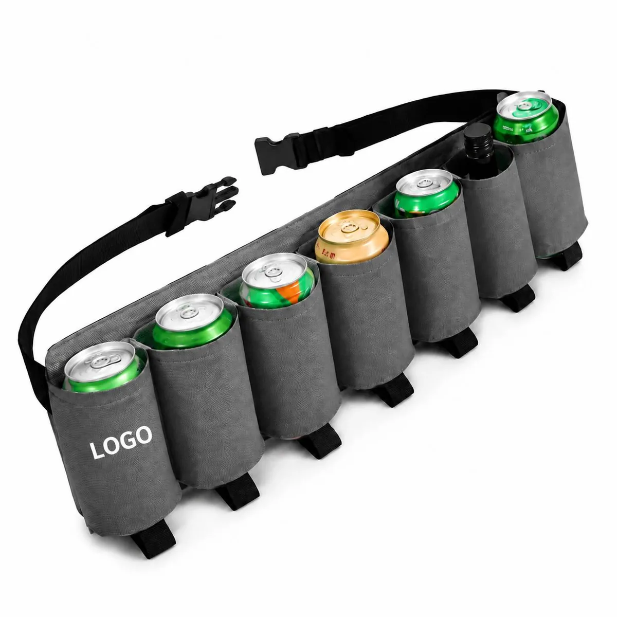 Adjustable 6-Pack Beer Belt Holster for Hands-Free Carrying