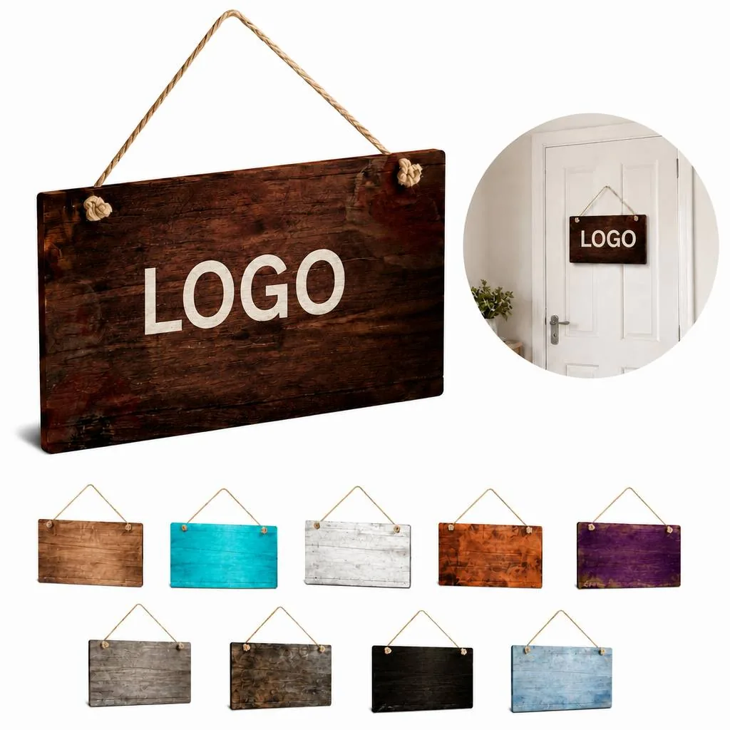 Rustic Wood Welcome Sign for Front Door, Indoor/Outdoor