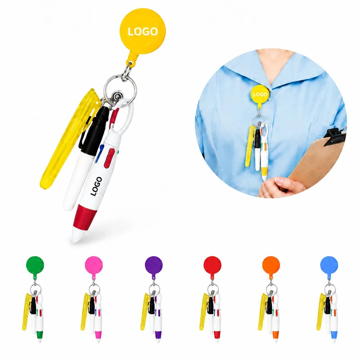 Colorful Nurse Pen Set with Color-Coded Inks for Medical