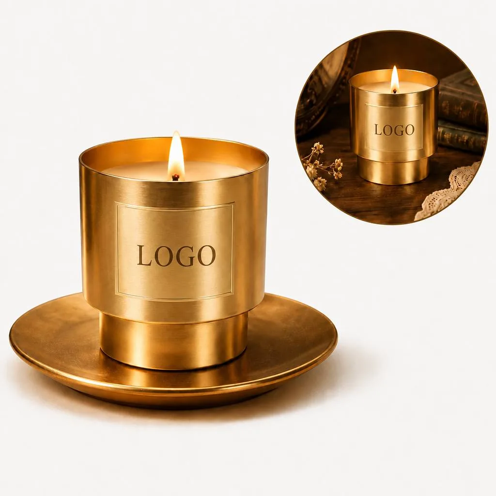 Luxury Scented Candle in Metal Container, Long-Lasting Home