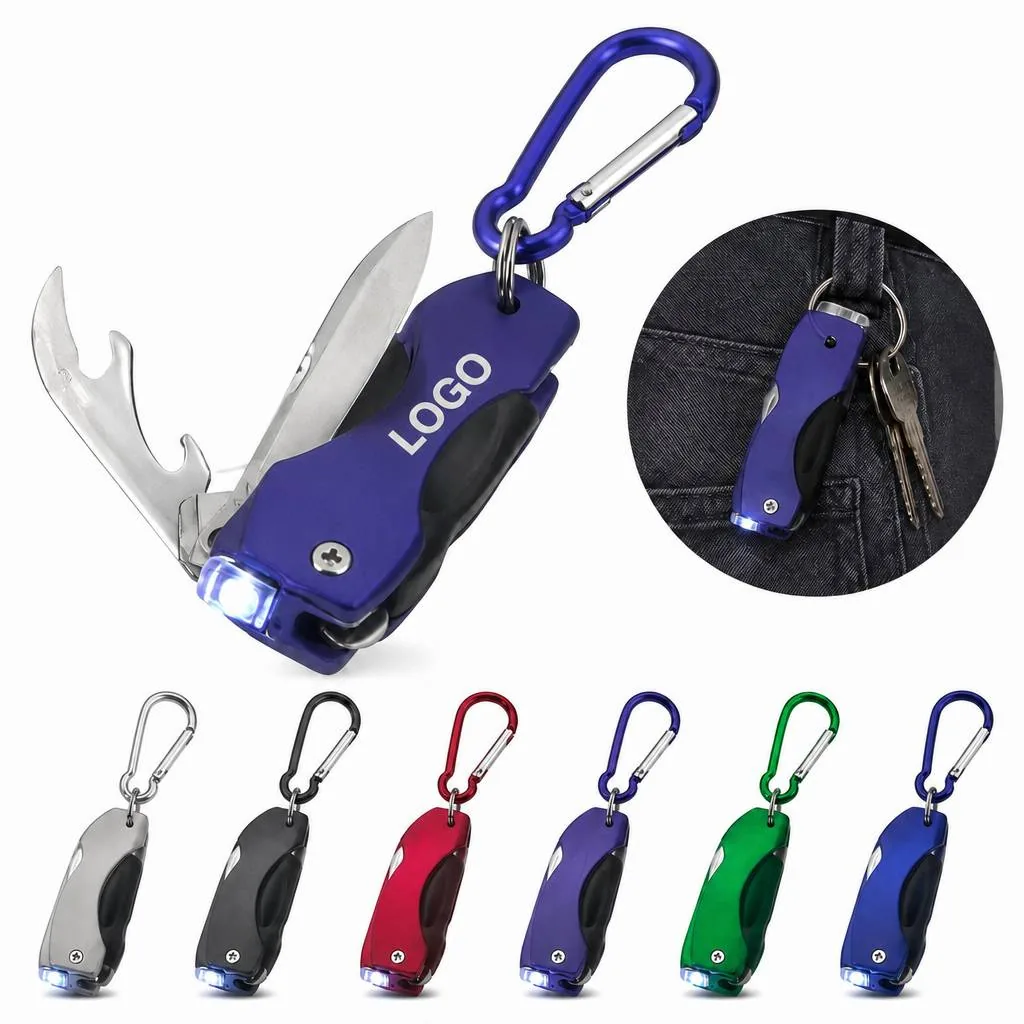 5-in-1 LED Pen Flashlight with Carabiner for EDC