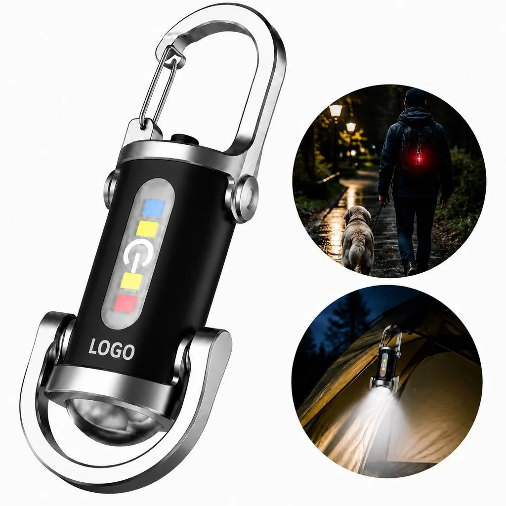 Rechargeable LED Flashlight Keychain with Strobe for Everyday Use
